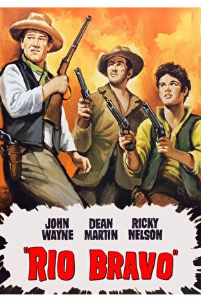 Rio Bravo (1959) 3 AFİŞ - POSTER ( FOLYO ) - AFİŞ - POSTER-5453