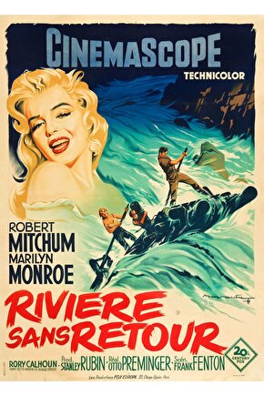 River of No Return (1954) 5 AFİŞ - POSTER ( FOLYO ) - AFİŞ - POSTER-5469