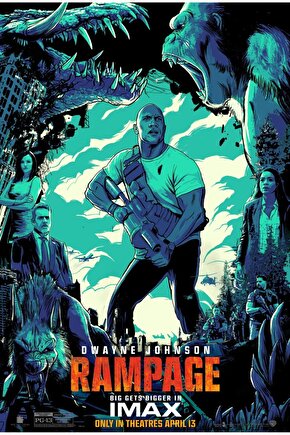 Rampage (2018) 7 AFİŞ - POSTER ( FOLYO ) - AFİŞ - POSTER-5305