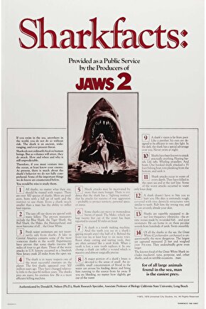 Jaws 2 (1978) 2 ( FOLYO ) - AFİŞ - POSTER-3904