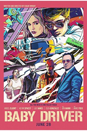 Baby Driver (2017) 3 ( FOLYO ) - AFİŞ - POSTER-1543