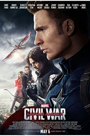 Captain America Civil War (2016) 10 ( FOLYO ) - AFİŞ - POSTER-1976