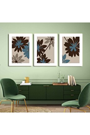 Matisse - Boho - Art Deco - Soyut - Doğa ( 3 lü Çerçevesiz ) Poster - Afiş - Tablo KR2C00724