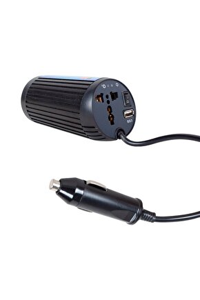 Art002 X01 Shopzum Pm-19826 12 Volt150 Watt Usbli Çakmaktan Araç Power Inverter Bernami Yeni