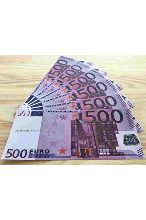 1 Deste Geçersiz 50 EURO Renkli Gerçek Görünümlü Tam 100 Adet