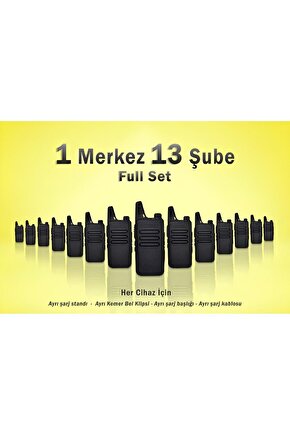 Çaycı Telsizi 1 Merkez 13 Şube Full Set