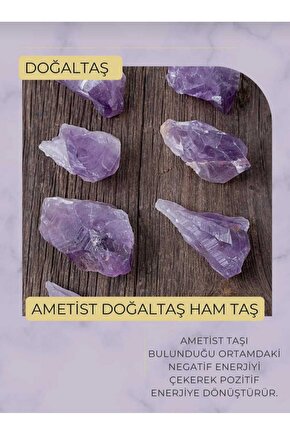 ametist ham diş doğal taş sertifikalı