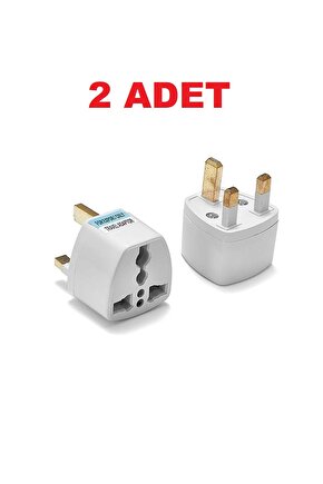 2 Adet Eu Us Usa Aus To Uk Kuveyt Ingiliz Iskoç Bae Kuzey Kıbrıs Elektrik Prizi Çevirici Adaptör