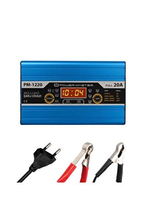 Pm-1220 12 Volt Max 20 Amper Lcd Ekranlı Kuru - Asit - Jel Akü Şarj Cihazı