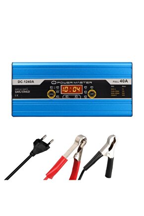 Dc-1240a 12 Volt Max 40 Amper Digital Ekranlı Akıllı Kuru - Asit - Jel Akü Şarj Cihazı