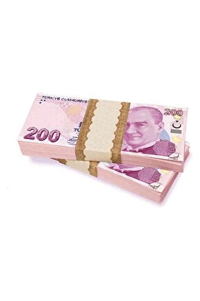 Geçersiz Düğün Sahte Şaka Oyun Parası 100 Adet 200 Tl