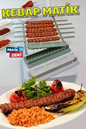 Kebapmatik Adana Urfa Kebap Kalıbı Aparatı Pratik Hızlı Kebap Makinesi Kutusu Kebap Matik Kalıp