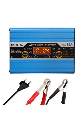 Dc-1210a 12 Volt Max 10 Amper Digital Ekranlı Akıllı Kuru - Asit - Jel Akü Şarj Cihazı