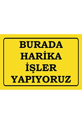 burada harika işler yapıyoruz komik sözler duvar yazıları ev dekorasyon tablo retro ahşap poster