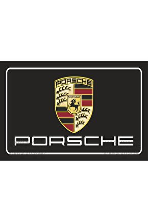 porsche klasik araba ev dekorasyon tablo retro ahşap poster