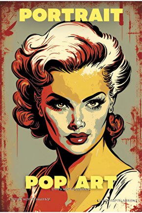 potrait pop art sanat kadın ev dekorasyon tablo retro ahşap poster