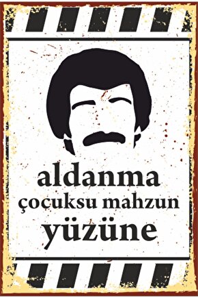 Müslüm Gürses Aldanma Retro Ahşap Poster