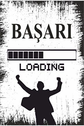 Başarı Loading Motivasyon Retro Ahşap Poster