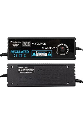 Pm-22380 3 Volt - 12 Volt - 10 Amper 5.5*2.5 Mm Uçlu Voltaj Kademeli Adaptör