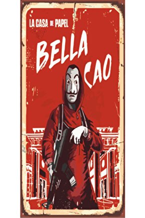 La Casa De Papel (10 Cm X 20 Cm) Mini Retro Ahşap Poster