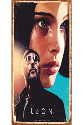 Leon Mathilda (10 Cm X 20 Cm) Mini Retro Ahşap Poster