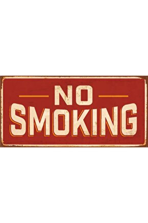 No Smoking (10 Cm X 20 Cm) Mini Retro Ahşap Poster