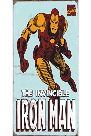 Ironman Marvel Mini Retro Ahşap Poster