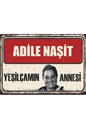 Adile Naşit Yeşilçam Retro Ahşap Poster