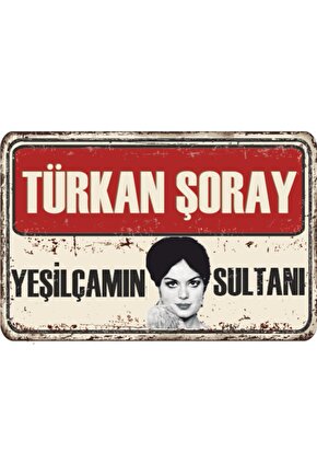 Türkan Şoray Yeşilçam Retro Ahşap Poster