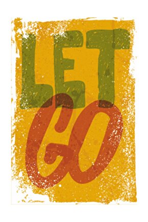 Let Go Retro Vintage Ahşap Poster