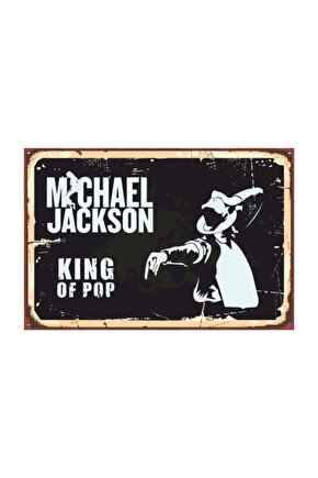 Micheal Jackson Retro Vintage Ahşap Poster