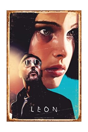 Leon Sinema Retro Vintage Ahşap Poster