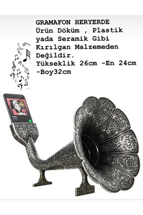 Akustik Cep Gramafonu Gramafon Nostaljik Hediyelik Eşya