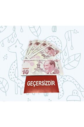 100 Adet 10 Liralık Oyuncak Para