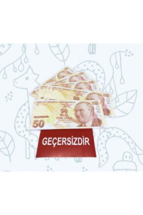 100 Adet 50 Liralık Oyuncak Para