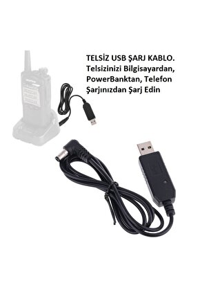 Baofeng Telsiz Usb Girişli Şarj Kablosu