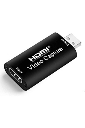 Video Capture Usb 2.0 To Hdmi Çevirici Dönüştürücü Siyah Metal Kasa Adaptör