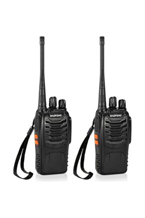 Baofeng 2 Adet 16ch Fm Uhf 400-470mhz Siyah Telsiz Set Takım