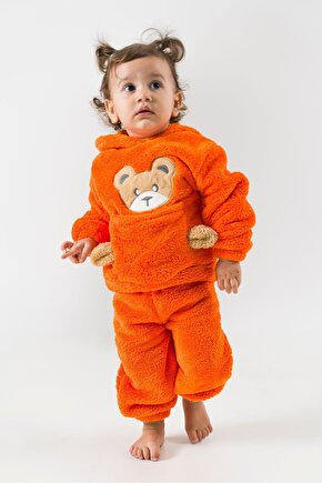 Welsoft Peluş Unisex Kışlık Bebek Takımları Çocuk Giyim Bebek Kıyafeti Çocuk Kostümü