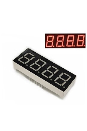 4-Haneli 7-Segment LED Ekran Modülü (14mm Kırmızı Ortak Anot 0.56 inch)