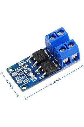 15A 400W Pwm Kontrollü Mosfet Anahtarlama Kartı Dual Mosfet