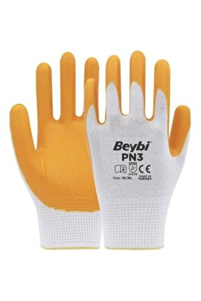 Pn3 Polyester Örme Nitril Kaplı Sarı Iş Eldiveni