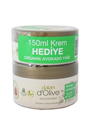 Dolive Besleyici Organik Avokado Yağlı Kremi 250 ml 150 ml Hediye