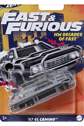 164 Ölçek Fast & Furious  Temalı Uzun Kart Araçlar HRW41 67 El Camino