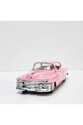 1.36 ÖLÇEK KİNSMART LİSANSLI 1953 CADİLLAC ELDORADO  PEMBE RENK 12 METAL MODEL ARABA