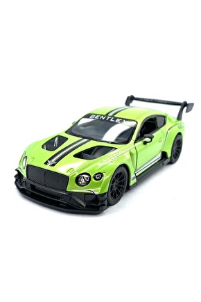 2018 Bentley Continental Gt3 - Çek Bırak 5inch. Lisanslı Model Araba, Oyuncak Araba 1:38