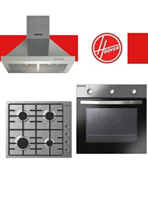 3LU INOX PASLANMAZ CELIK ANKASTRE SET (HON602X-TN FIRINHHW6LMX SETUSTU OCAKHCH6MXTK DAVLUMB