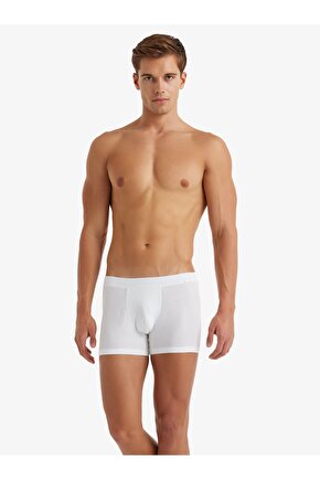 Erkek Modal Elastan Boxer Silver 9310 - Beyaz