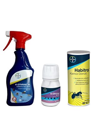 K-othrine Sprey 500ml + Habitro + Sc 50 ml Genel Haşere En Etkili Set