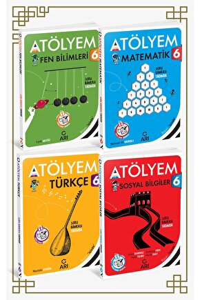 ARI YAYINLARI 6. SINIF MATEMATİK + FEN BİLİMLERİ + TÜRKÇE VE SOSYAL BİLGİLER ATÖLYEM SETİ